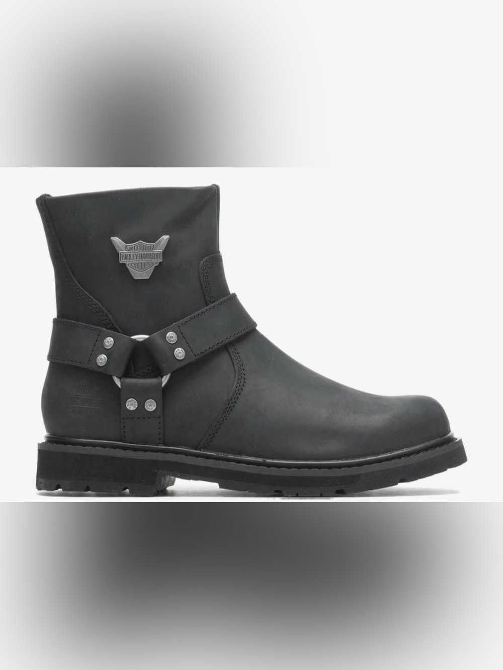HARLEY DAVIDSON MEN'S RAMBERT HARNESS LEATHER RIDING BOOT Black BNWT Size 12